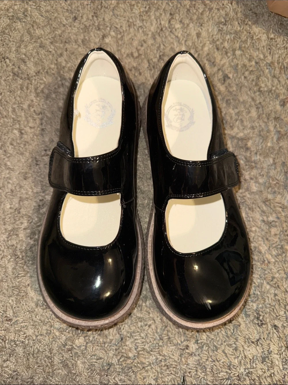 🖤NWOT TEMU BLACK PATENT PLATFORM MARY JANE SHOES SIZE 7/ 38 EUR🖤